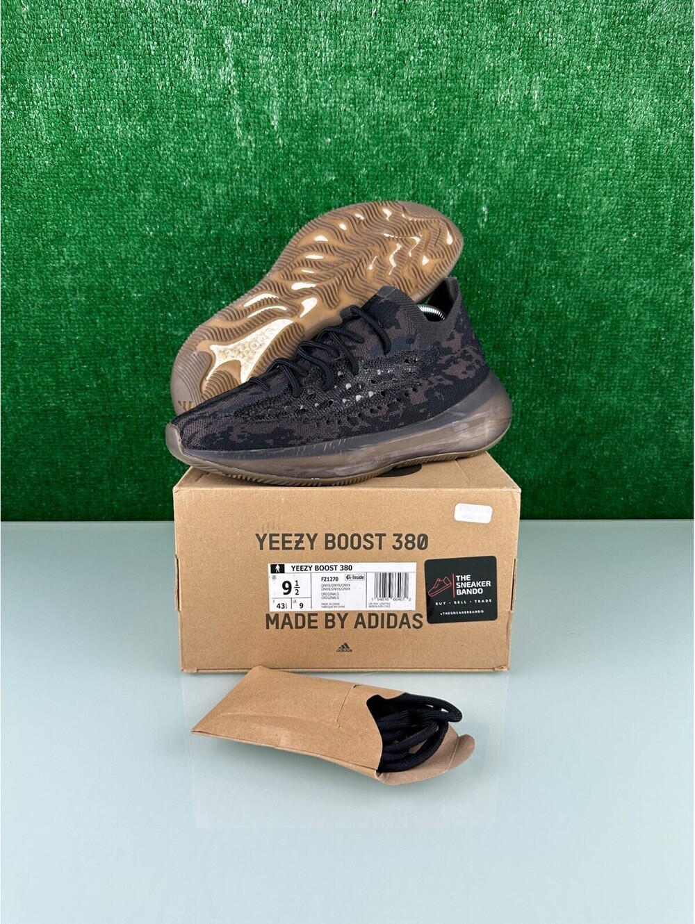 Size 9.5 - adidas Yeezy Boost 380 Onyx Non-Reflective